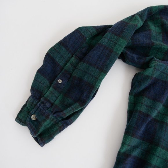 Green and Blue Plaid Men's Shirt - Picture 9 of 11